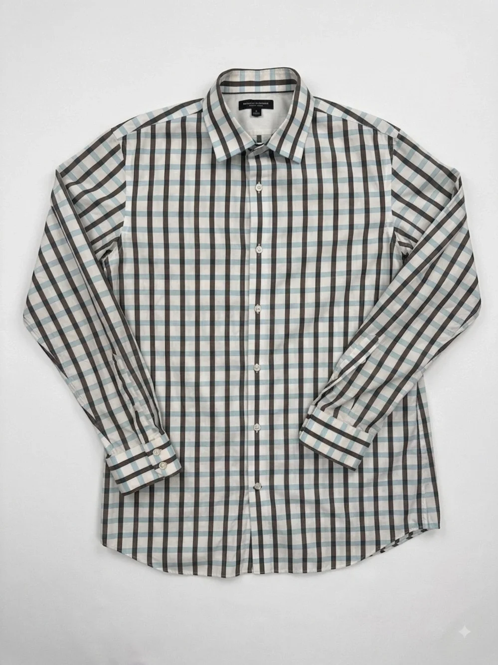 Banana Republic 100% Cotton Plaid Dress Shirt